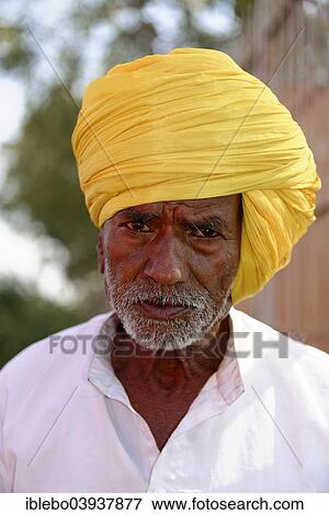Stock Photo - "Elderly Indian man, Bijapur, Karnataka, India, Asia". Fotosearch
