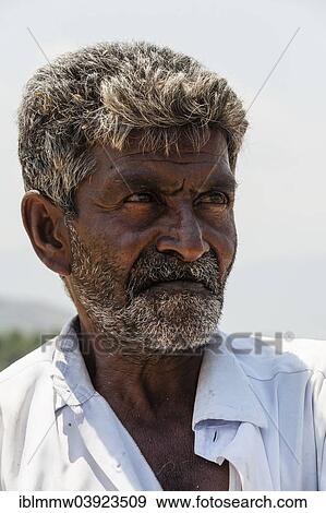 Stock Photo - "Elderly Indian man, Uttamapalaiyam, Tamil Nadu, India, Asia". Fotosearch