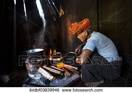 "Elderly man at an open fire in the hut, Pa'O hill tribe, near Kalaw, Shan State, Myanmar, Asia" View Large Photo Image Stock Photograph - "Elderly man at an open fire in the hut, Pa'O hill tribe, near Kalaw, Shan State, Myanmar, Asia". Fotosearch