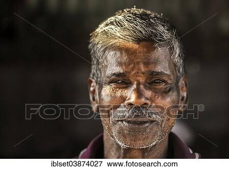 Stock Photo - "Elderly man, portrait, Kerala, South India, India, Asia". Fotosearch
