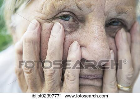 Stock Image - "Elderly woman, portrait". Fotosearch