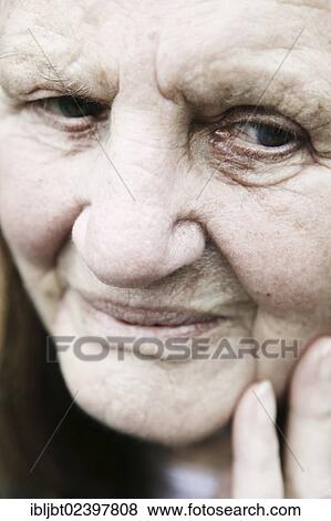 Stock Photo - "Elderly woman, portrait". Fotosearch