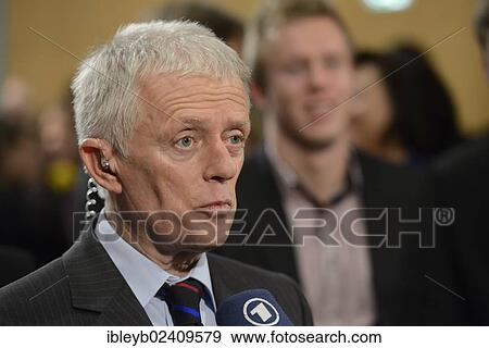 Stock Photo - "Election of the Lord Mayor in Stuttgart, the newly elected mayor FRITZ KUHN giving an interview to the ARD-SWR, Stuttgart, Baden-Wuerttemberg, Germany, Europe". Fotosearch
