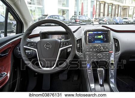 Stock Image - "Electric car, Opel Ampera, Berlin, Germany, Europe". Fotosearch