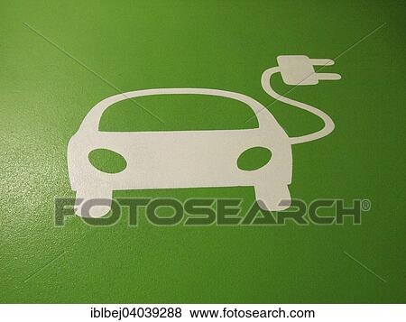 "Electric car, pictogram" View Large Photo Image Stock Photo - "Electric car, pictogram". Fotosearch