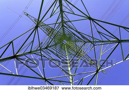 "Electricity pylon, worm's eye view, Geesthacht, Schleswig-Holstein, Germany, Europe" View Large Photo Image Stock Photo - "Electricity pylon, worm's eye view, Geesthacht, Schleswig-Holstein, Germany, Europe". Fotosearch