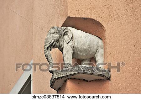 "Elephant sculpture in a niche on the facade of the Elefanten Restaurant, Konstanz, Baden-Wurttemberg, Germany, Europe" View Large Photo Image Picture - "Elephant sculpture in a niche on the facade of the Elefanten Restaurant, Konstanz, Baden-Wurttemberg, Germany, Europe". Fotosearch