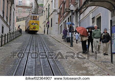 "Elevador da Lavra, the oldest funicular railway in the city, Lisbon, Portugal, Europe" View Large Photo Image Stock Photo - "Elevador da Lavra, the oldest funicular railway in the city, Lisbon, Portugal, Europe". Fotosearch