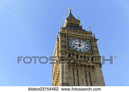 Stock Image - "Elizabeth Tower or Big Ben, Palace of Westminster, Unesco World Heritage Site, City of London, London region, England, United Kingdom, Europe". Fotosearch