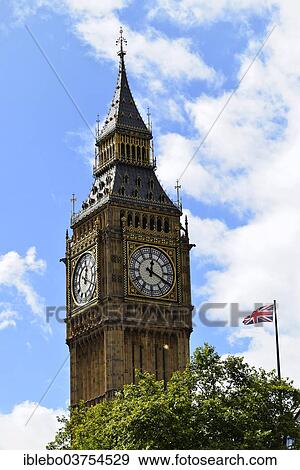 Stock Photo - "Elizabeth Tower or Big Ben, Palace of Westminster, Unesco World Heritage Site, City of London, London region, England, United Kingdom, Europe". Fotosearch