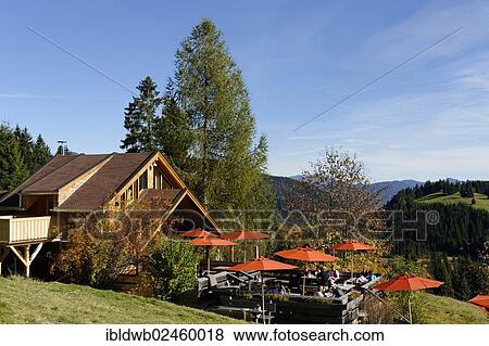 Stock Photo - "Elmauer Huette mountain inn, Elmauer Alm alp, near Mittenwald, Werdenfelser Land region, Upper Bavaria, Bavaria, Germany, Europe". Fotosearch