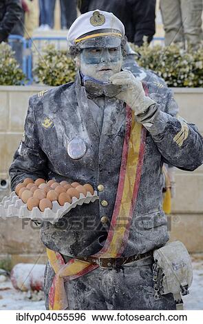 "Els Enfarinats flour fight, rebels, armed with flour, eggs and firecrackers, take over the regiment of the city for one day, Plaza de la Iglesia, Ibi, Province of Alicante, Costa Blanca, Spain, Europe" View Large Photo Image Stock Photograph - "Els Enfarinats flour fight, rebels, armed with flour, eggs and firecrackers, take over the regiment of the city for one day, Plaza de la Iglesia, Ibi, Province of Alicante, Costa Blanca, Spain, Europe". Fotosearch