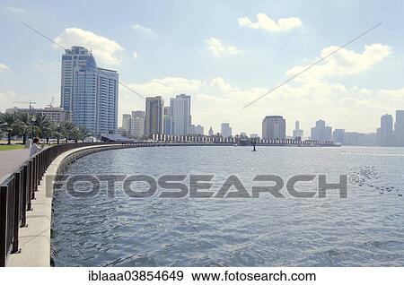 "Embankment, Sharjah, Emirate of Sharjah, United Arab Emirates, Asia" View Large Photo Image Stock Photo - "Embankment, Sharjah, Emirate of Sharjah, United Arab Emirates, Asia". Fotosearch