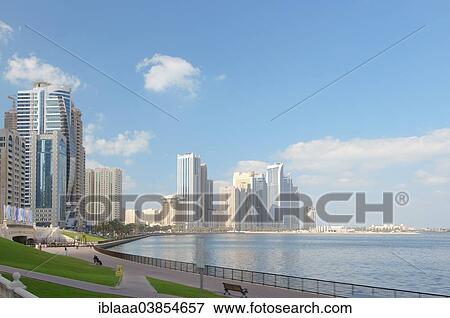 "Embankment, Sharjah, Emirate of Sharjah, United Arab Emirates, Asia" View Large Photo Image Stock Photo - "Embankment, Sharjah, Emirate of Sharjah, United Arab Emirates, Asia". Fotosearch