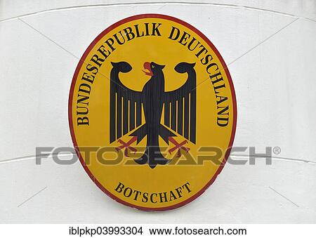 Emblem of the Federal Republic of Germany Embassy View Large Photo Image Picture - Emblem of the Federal Republic of Germany Embassy. Fotosearch