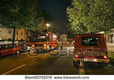 "Emergency vehicles of the Munich fire brigade during an operation, Munich, Upper Bavaria, Bavaria, Germany, Europe" View Large Photo Image Stock Photograph - "Emergency vehicles of the Munich fire brigade during an operation, Munich, Upper Bavaria, Bavaria, Germany, Europe". Fotosearch