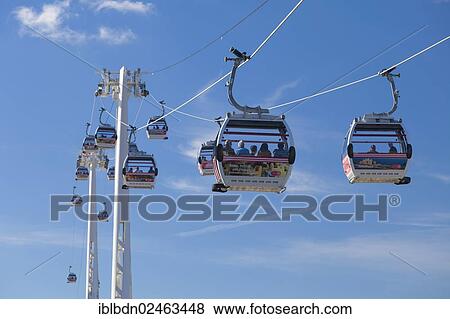 "Emirates Air Line cable car, link across the River Thames, London, England, United Kingdom, Europe" View Large Photo Image Stock Photo - "Emirates Air Line cable car, link across the River Thames, London, England, United Kingdom, Europe". Fotosearch