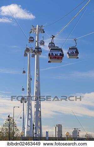 "Emirates Air Line cable car, link across the River Thames, London, England, United Kingdom, Europe" View Large Photo Image Stock Photo - "Emirates Air Line cable car, link across the River Thames, London, England, United Kingdom, Europe". Fotosearch