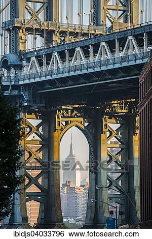 "Empire State Building and Manhattan Bridge, from Brooklyn, Manhattan, New York City, New York, United States, North America" View Large Photo Image Stock Photograph - "Empire State Building and Manhattan Bridge, from Brooklyn, Manhattan, New York City, New York, United States, North America". Fotosearch