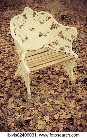 Empty chair in an autumnal garden View Large Photo Image Stock Image - Empty chair in an autumnal garden. Fotosearch