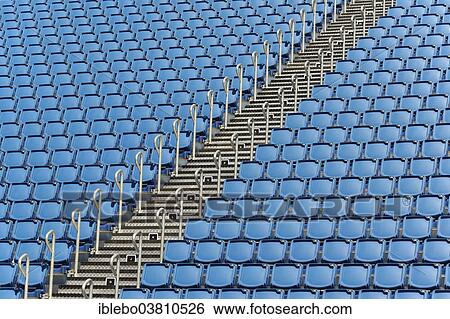 Stock Photograph - "Empty grandstand, Scotland, United Kingdom, Europe". Fotosearch