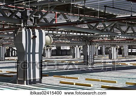 Stock Image - Empty parking garage, unused, stopped project, Nakheel Towers & Harbour, Dubai, United Arab Emirates, Middle East, Asia. Fotosearch