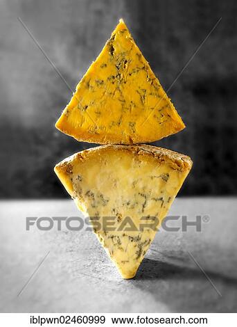 "English blue cheese wedges, White Stilton and Blacksticks" View Large Photo Image Stock Photo - "English blue cheese wedges, White Stilton and Blacksticks". Fotosearch