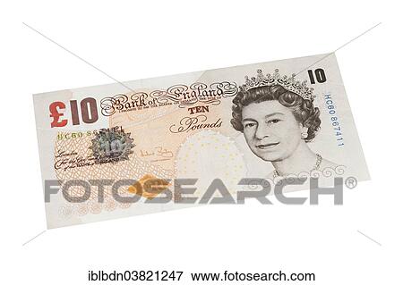 Stock Photo - English ten pound note. Fotosearch