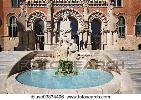 "Entrance area of the former Hospital de la Santa Creu i Sant Pau, Catalan Art Nouveau, Modernisme, UNESCO World Heritage Site, Eixample, Barcelona, ​​Catalonia, Spain, Europe" View Large Photo Image Stock Photograph - "Entrance area of the former Hospital de la Santa Creu i Sant Pau, Catalan Art Nouveau, Modernisme, UNESCO World Heritage Site, Eixample, Barcelona, ​​Catalonia, Spain, Europe". Fotosearch