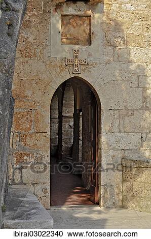 "Entrance door to the Monastery of St. Benedict or Sacro Speco, near Subiaco, Lazio, Italy, Europe" View Large Photo Image Stock Image - "Entrance door to the Monastery of St. Benedict or Sacro Speco, near Subiaco, Lazio, Italy, Europe". Fotosearch