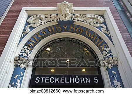 Stock Image - "Entrance from 1892, Hamburg, Germany, Europe". Fotosearch