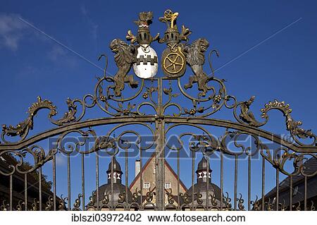 "Entrance gate of Schloss Neuenhof castle, Ludenscheid, Sauerland, North Rhine-Westphalia, Germany, Europe" View Large Photo Image Stock Image - "Entrance gate of Schloss Neuenhof castle, Ludenscheid, Sauerland, North Rhine-Westphalia, Germany, Europe". Fotosearch