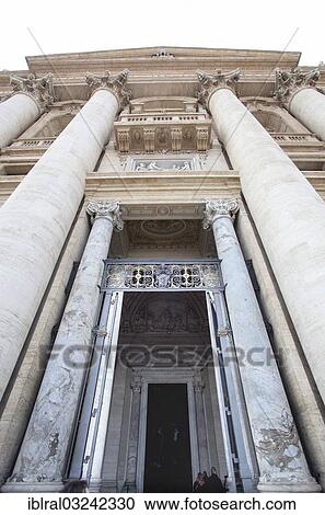 Stock Image - "Entrance of St. Peter's Basilica, Fontana di Trevi, Rome, Lazio, Italy, Europe". Fotosearch