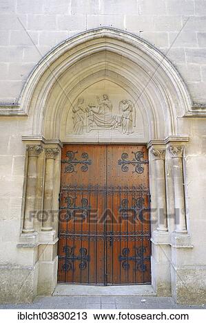 "Entrance of the Monastery Church, Abbey of Saint Michel de Frigolet, La montagnette, Bouches-du-Rhone, Provence-Alpes-Cote d'Azur, Southern France, France, Europe" View Large Photo Image Stock Image - "Entrance of the Monastery Church, Abbey of Saint Michel de Frigolet, La montagnette, Bouches-du-Rhone, Provence-Alpes-Cote d'Azur, Southern France, France, Europe". Fotosearch