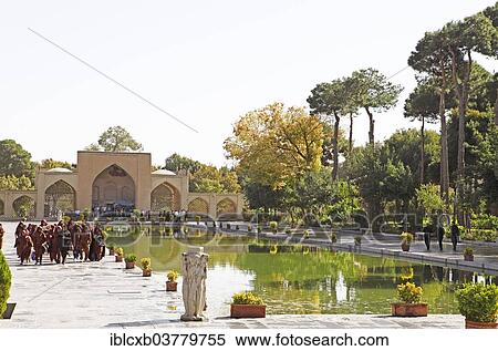 "Entrance portal and pool, Chehel Sotun Palace Garden, Isfahan, Isfahan Province, Persia, Iran, Asia" View Large Photo Image Stock Photography - "Entrance portal and pool, Chehel Sotun Palace Garden, Isfahan, Isfahan Province, Persia, Iran, Asia". Fotosearch