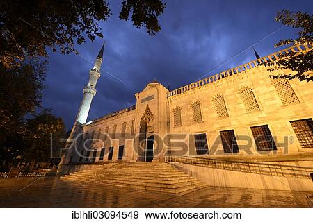 Stock Photo - "Entrance portal of the Blue Mosque, also known as Sultan Ahmed Mosque, Sultanahmet Camii, UNESCO World Cultural Heritage Site, Istanbul, Istanbul Province, Turkey, Asia". Fotosearch