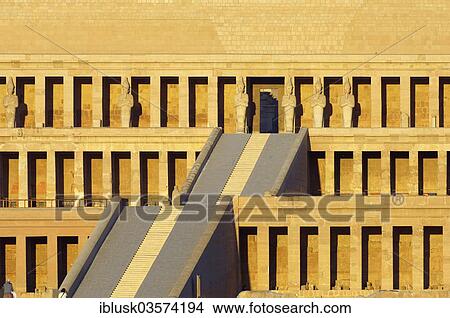 "Entrance ramps of the Temple of Hatshepsut, Deir el-Bahari, Luxor, Luxor Governorate, Egypt, Africa" View Large Photo Image Picture - "Entrance ramps of the Temple of Hatshepsut, Deir el-Bahari, Luxor, Luxor Governorate, Egypt, Africa". Fotosearch