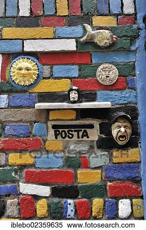 "Entrance to a house, postbox, colourful facade, island of Burano, Venice, Veneto, Italy, Europe" View Large Photo Image Stock Photography - "Entrance to a house, postbox, colourful facade, island of Burano, Venice, Veneto, Italy, Europe". Fotosearch