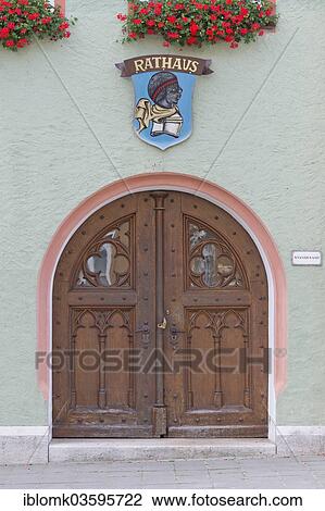 "Entrance to City Hall of Pappenheim with the city coat of arms, Altmuhltal, Pappenheim, Middle Franconia, Bavaria, Germany, Europe" View Large Photo Image Stock Image - "Entrance to City Hall of Pappenheim with the city coat of arms, Altmuhltal, Pappenheim, Middle Franconia, Bavaria, Germany, Europe". Fotosearch