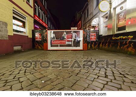 Stock Photo - "Entrance to Herbertstrasse street in the Red Light District, St. Pauli, Hamburg, Hamburg, Germany, Europe". Fotosearch