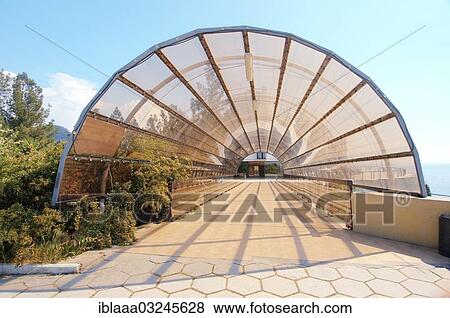 Stock Photo - "Entrance to the Druzhba sanatorium or Friendship Sanatorium, Yalta, Crimea, Ukraine, Europe". Fotosearch