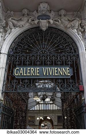 "Entrance to the Galerie Vivienne, a historic shopping arcade, 2nd Arrondissement, Paris, Ile-de-France, France, Europe" View Large Photo Image Picture - "Entrance to the Galerie Vivienne, a historic shopping arcade, 2nd Arrondissement, Paris, Ile-de-France, France, Europe". Fotosearch