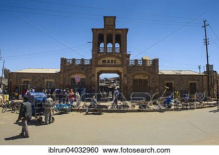 "Entrance to the Medebar market, Asmara, Eritrea, Africa" View Large Photo Image Stock Image - "Entrance to the Medebar market, Asmara, Eritrea, Africa". Fotosearch