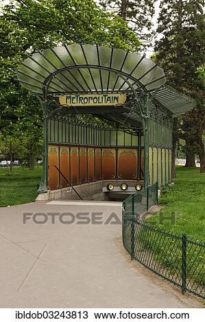 "Entrance to the Metro, designed by Hector Guimard, Dauphine metro station, Paris, Ile-de-France, France, Europe" View Large Photo Image Stock Image - "Entrance to the Metro, designed by Hector Guimard, Dauphine metro station, Paris, Ile-de-France, France, Europe". Fotosearch