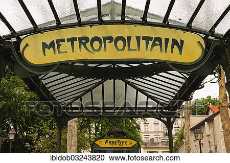 "Entrance to the Metro, designed by Hector Guimard, Abbesses metro station, Paris, Ile-de-France, France, Europe" View Large Photo Image Stock Image - "Entrance to the Metro, designed by Hector Guimard, Abbesses metro station, Paris, Ile-de-France, France, Europe". Fotosearch