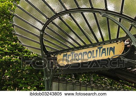 "Entrance to the Metro, designed by Hector Guimard, Dauphine metro station, Paris, Ile-de-France, France, Europe" View Large Photo Image Stock Photography - "Entrance to the Metro, designed by Hector Guimard, Dauphine metro station, Paris, Ile-de-France, France, Europe". Fotosearch