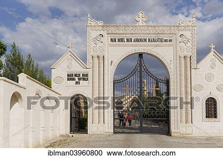 "Entrance to the Mor Abraham or Mor Abrohom Monastery, Midyat, Mardin Province, Tur Abdin, Southeastern Anatolia Region, Anatolia, Turkey, Asia" View Large Photo Image Stock Image - "Entrance to the Mor Abraham or Mor Abrohom Monastery, Midyat, Mardin Province, Tur Abdin, Southeastern Anatolia Region, Anatolia, Turkey, Asia". Fotosearch