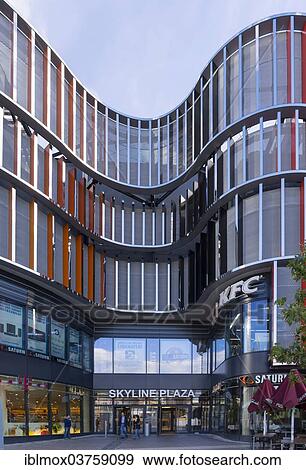 "Entrance to the new Skyline Plaza shopping centre, European Quarter, Frankfurt am Main, Hesse, Germany, Europe" View Large Photo Image Stock Photo - "Entrance to the new Skyline Plaza shopping centre, European Quarter, Frankfurt am Main, Hesse, Germany, Europe". Fotosearch