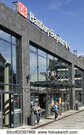 "Entrance to the new train station in Bergedorf, Hamburg, Germany, Europe" View Large Photo Image Stock Photograph - "Entrance to the new train station in Bergedorf, Hamburg, Germany, Europe". Fotosearch