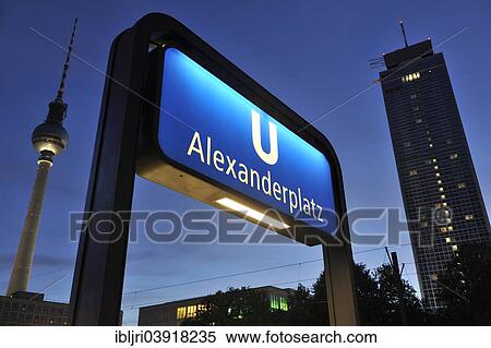 "Entrance to the subway station at Alexanderplatz square, at dusk, Berlin, Germany, Europe" View Large Photo Image Stock Photography - "Entrance to the subway station at Alexanderplatz square, at dusk, Berlin, Germany, Europe". Fotosearch